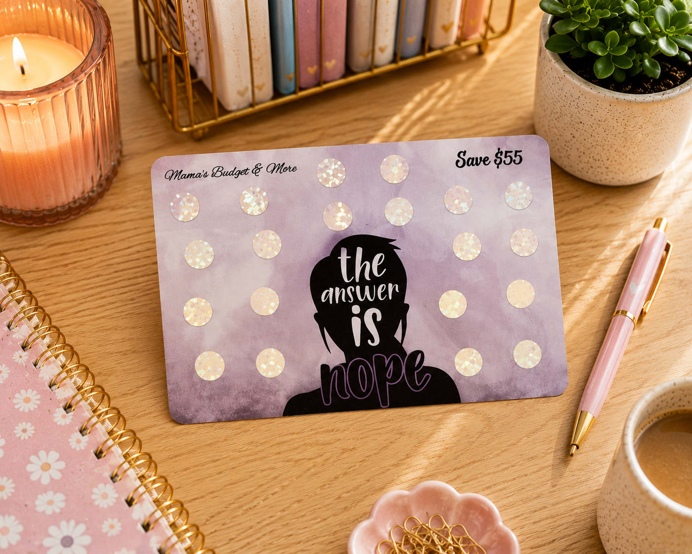 ✨ The Answer Is Nope ✨ Scratch-Off Savings Challenge